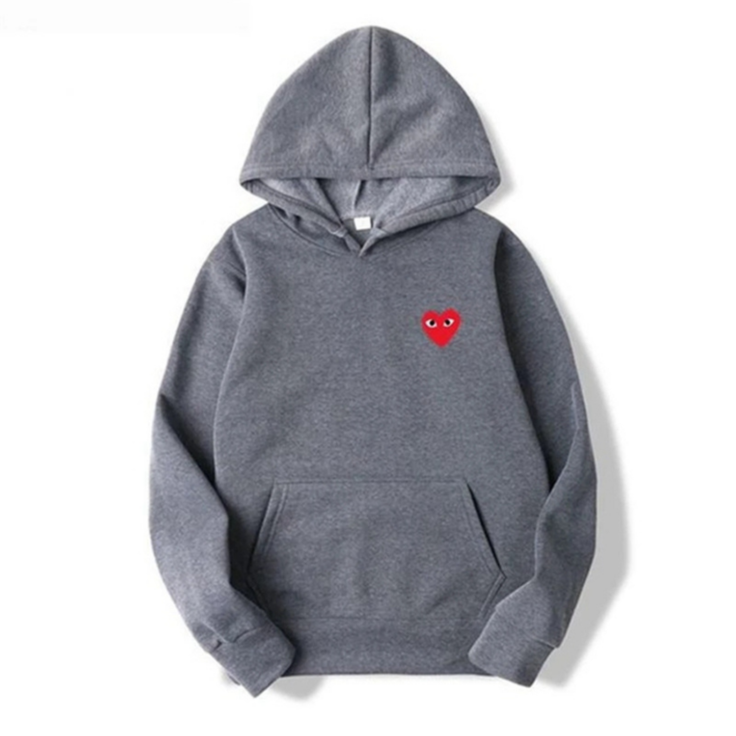 Hoodie with Embroidered Heart Detail