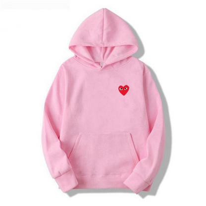 Hoodie with Embroidered Heart Detail