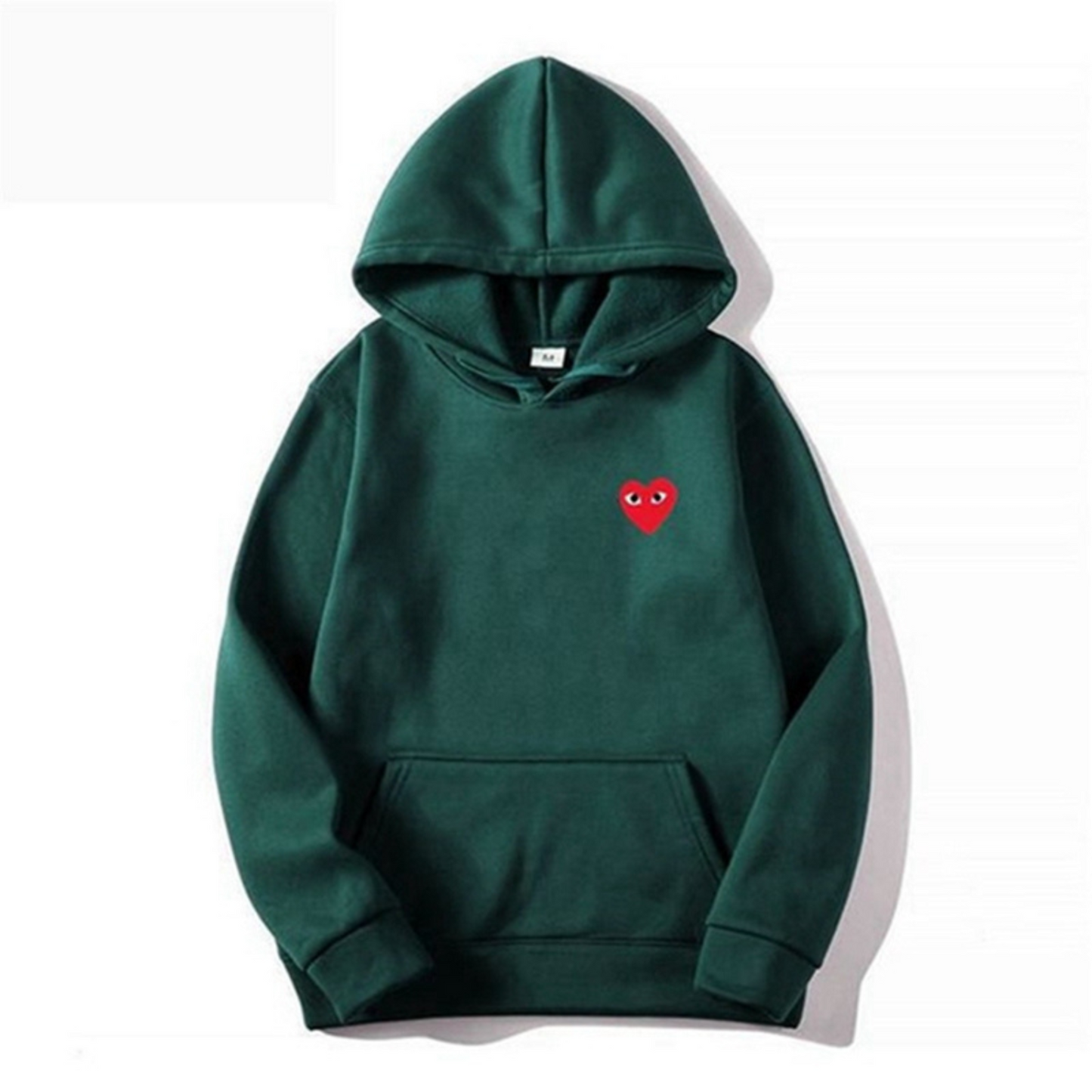 Hoodie with Embroidered Heart Detail