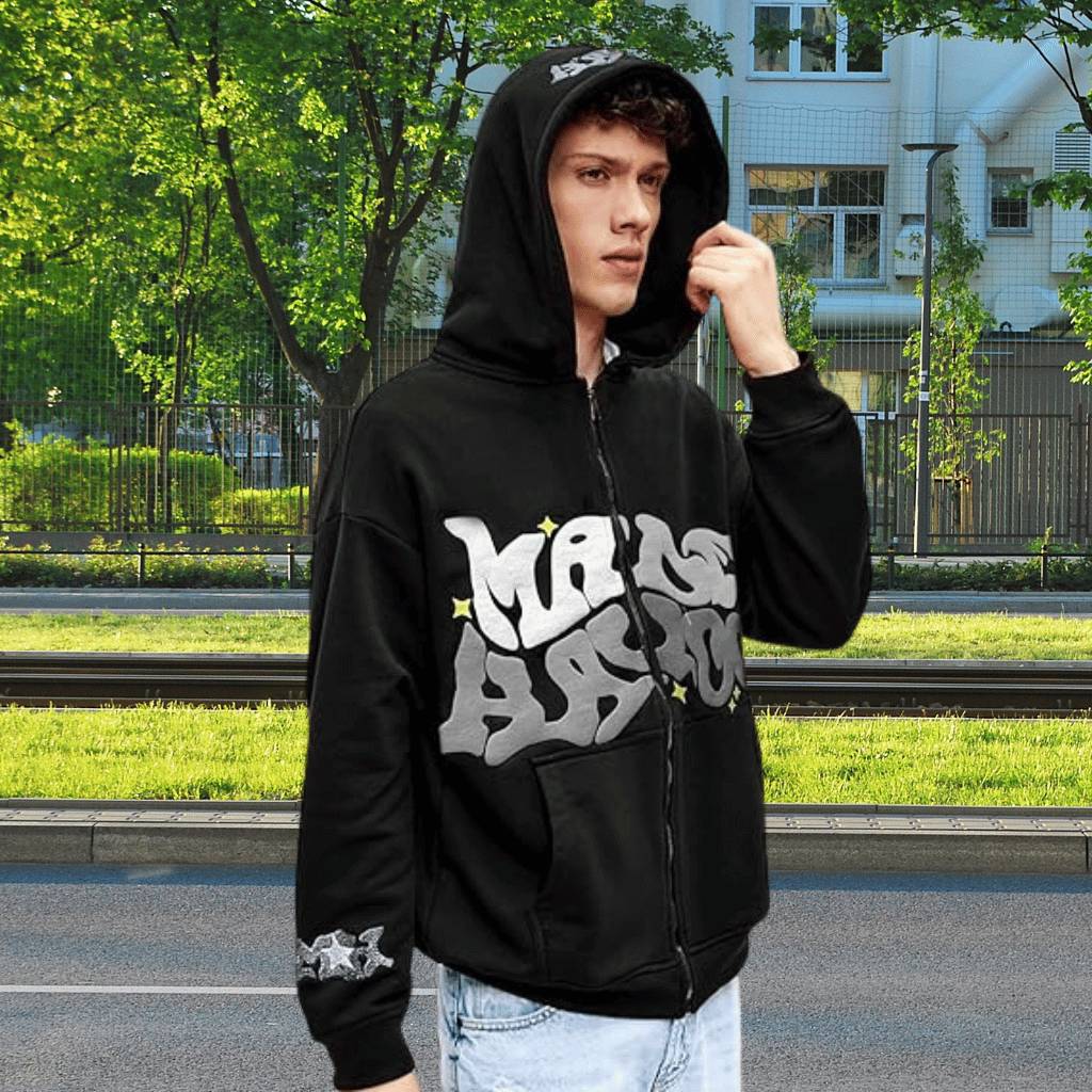 Unisex Hoodie with Graffiti Print – Streetwear in Trend Colors
