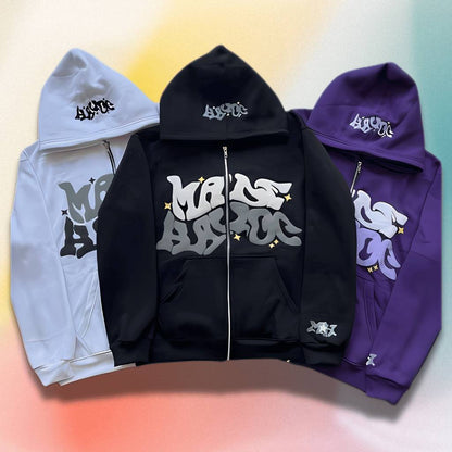 Unisex Hoodie with Graffiti Print – Streetwear in Trend Colors