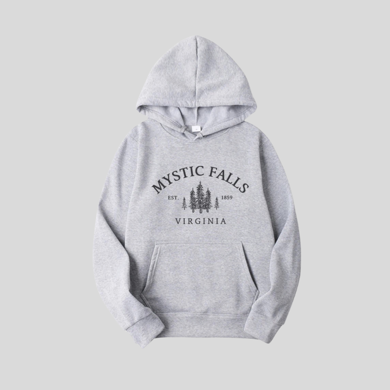 Title Mystic Falls Virginia Hoodie Salvatores Shirt Unisex Long Sleeve Crew Neck Pullovers Hoodies Casual Sweater For Vampire Fans