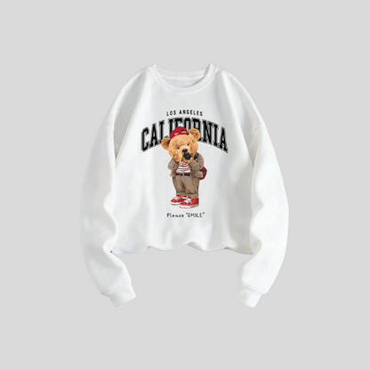 Unisex California Bear Sweater - Oversized Sweater with Bear Print