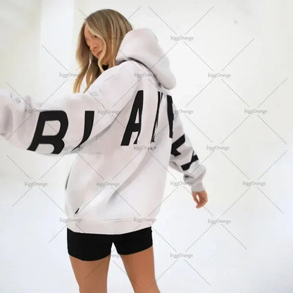 Statement Hoodie "BLANK" – Oversized Unisex Trui with Backprint & Armdetails
