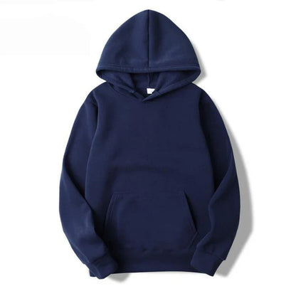 Unisex Navy Blue Hoodie – Comfortable Oversized Hooded Sweater