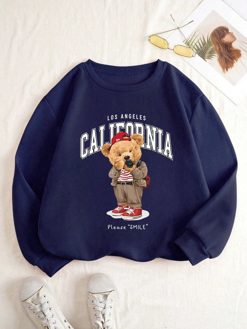 Unisex California Bear Sweater - Oversized Sweater with Bear Print
