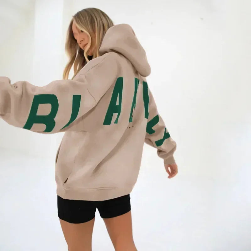 Statement Hoodie "BLANK" – Oversized Unisex Trui with Backprint & Armdetails