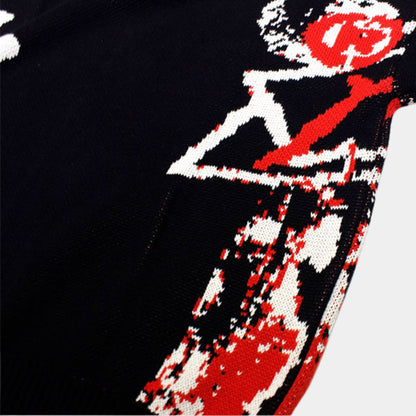 Unisex Graphic Knit Sweater – Stylish Comfort for a Statement Look